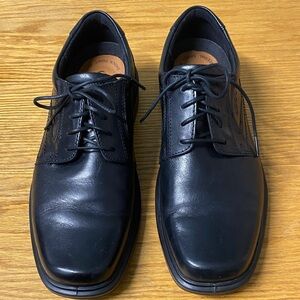 Ecco Black Leather Tie Oxfords Size 9-9.50